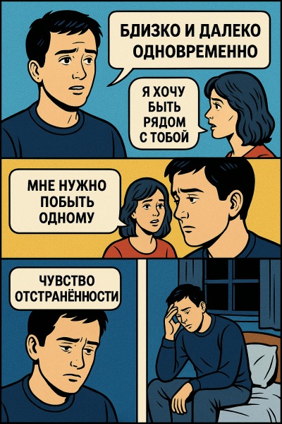 И близко, и далеко. Раздельная организация опыта.