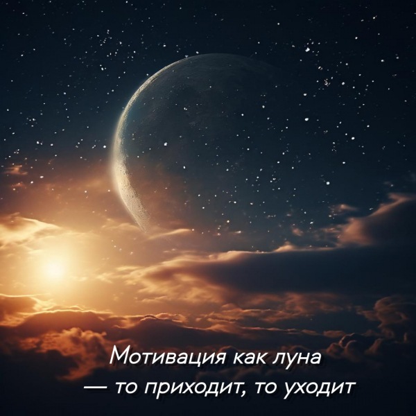 Мотивация как луна – она приходит и уходит