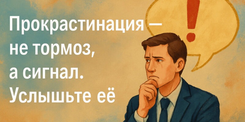 Прокрастинация — не тормоз, а сигнал. Услышьте её
