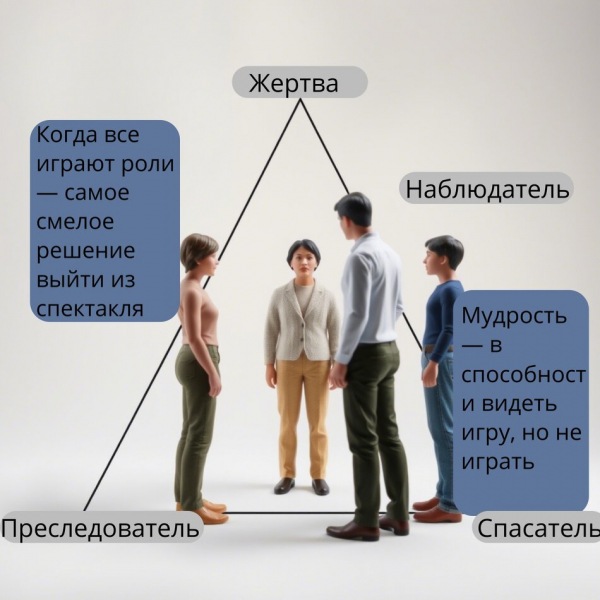 Треугольник Карпмана и четвертый игрок: Святой, который отказывается участвовать