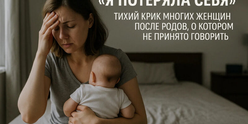 «Я потеряла себя» Тихий крик многих женщин после родов, о котором не принято говорить.