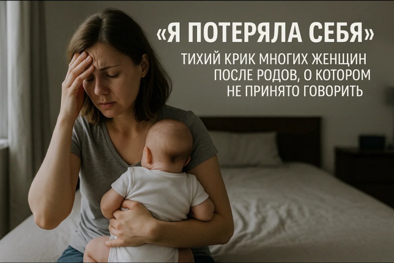«Я потеряла себя» — этот крик беззвучно кричат ​​многие женщины после родов, но часто люди не говорят об этом.