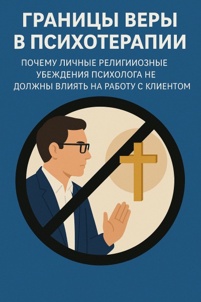 Терапия не имеет ничего общего с религией. Или, другими словами, убеждения психолога не должны мешать его работе.